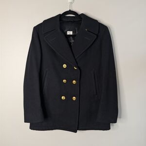 USNA Uniform Heavyweight Warm Peacoat Gold Buttons